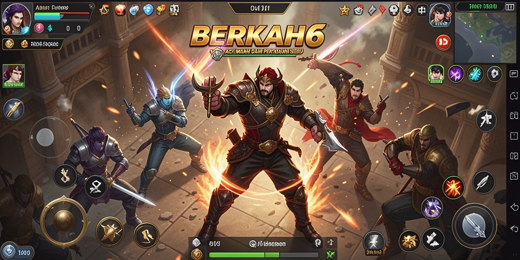 Tampilan gameplay seru dan penuh aksi di BERKAH6.
