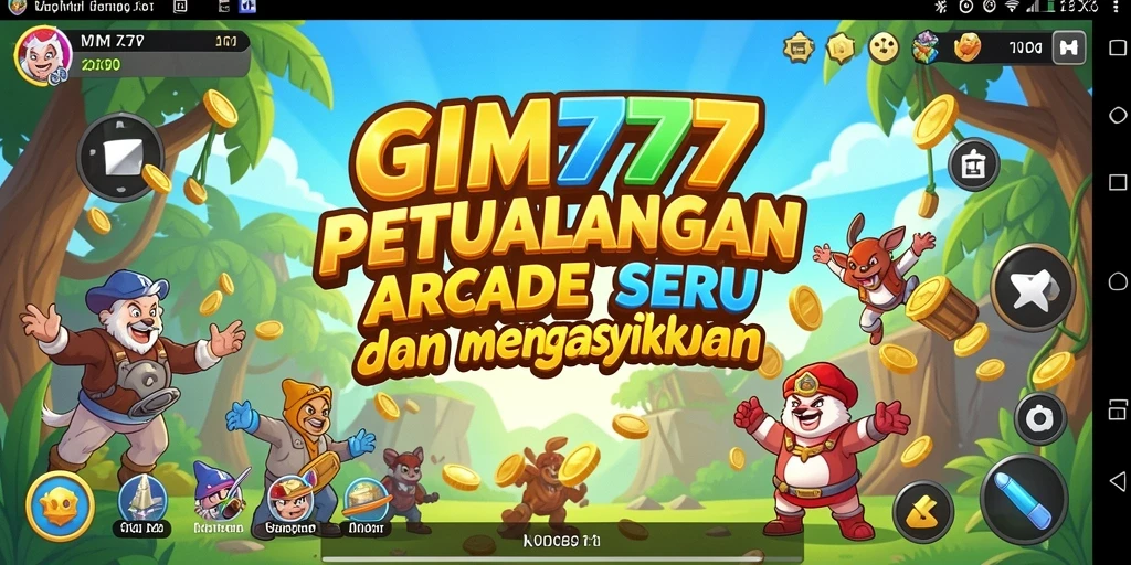 Tampilan gameplay GIM777 yang penuh aksi dan warna-warni.
