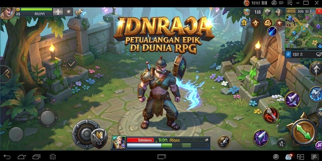Screenshot menampilkan aksi pertempuran menegangkan dalam IDNRAJA.