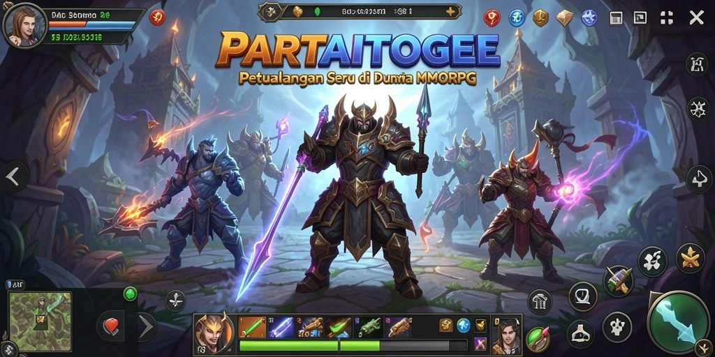 Tangkapan layar gameplay seru di dunia MMORPG PARTAITOGEL.