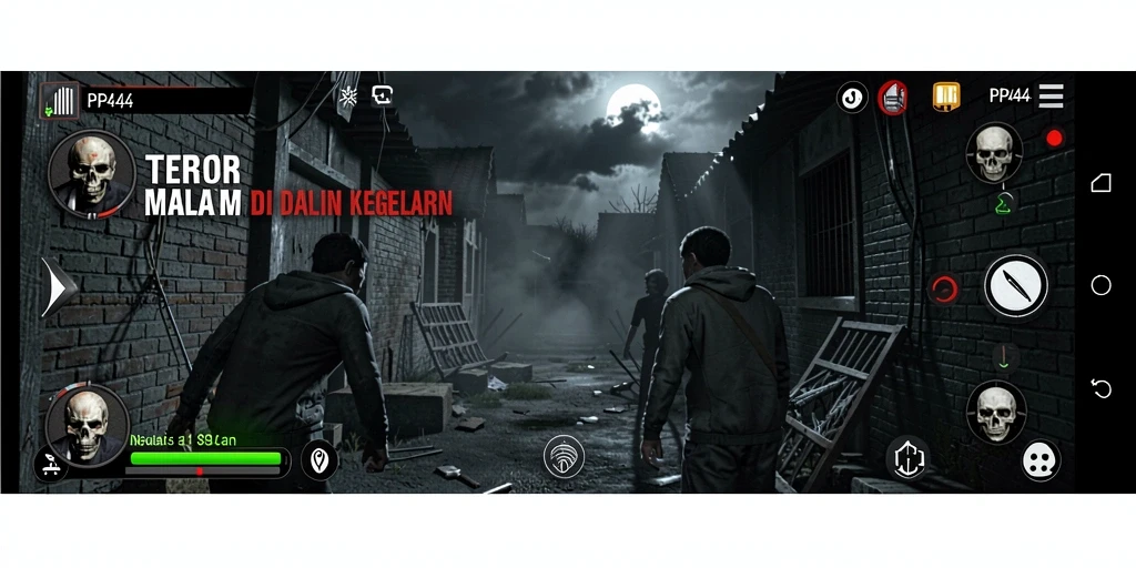 Tampilan mencekam dalam gameplay PP444, seru dan mengerikan.