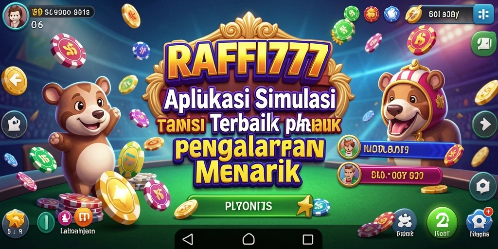 Tangkapan layar utama RAFFI777 menampilkan gameplay simulasi yang menarik.